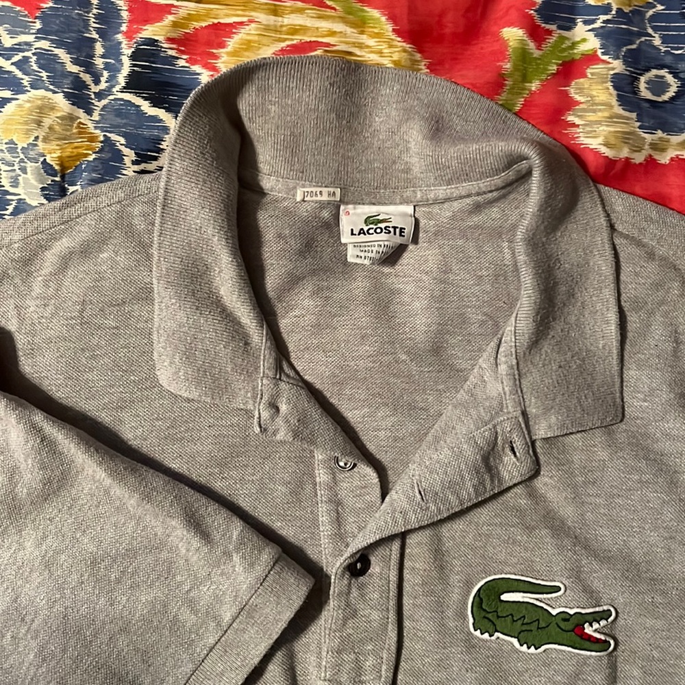 Lacoste grey polo